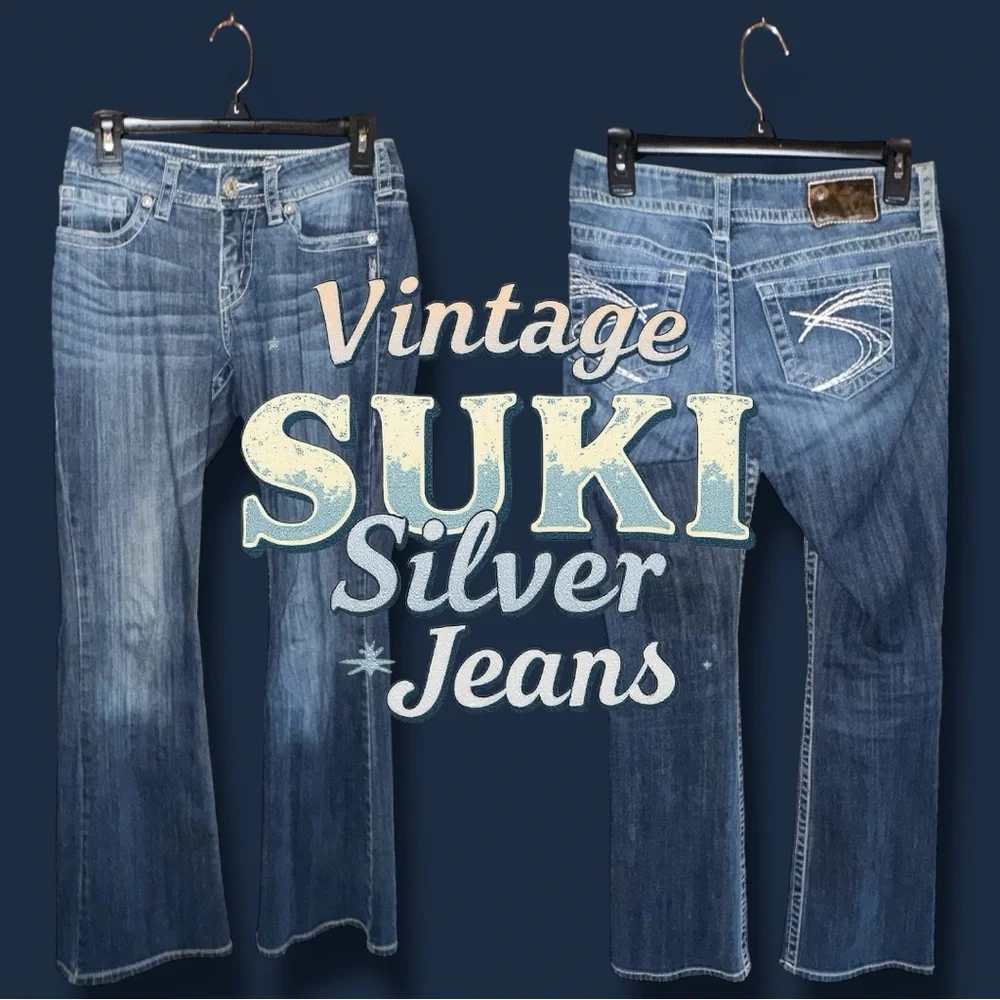 Silver Jeans Suki Mid Rise Curvy Bootcut Jeans Women's Size 26 Vintage Y2K